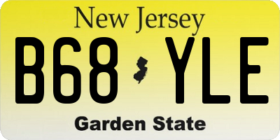 NJ license plate B68YLE