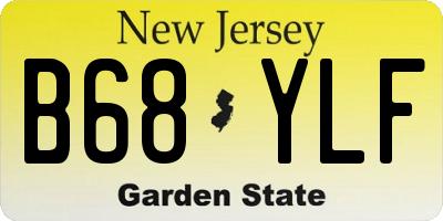 NJ license plate B68YLF