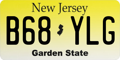 NJ license plate B68YLG