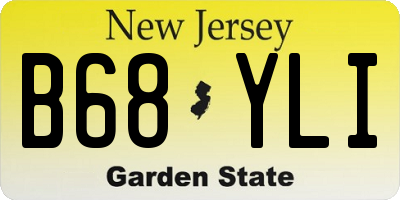 NJ license plate B68YLI