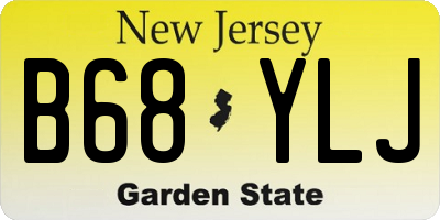 NJ license plate B68YLJ