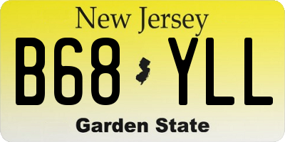 NJ license plate B68YLL