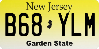 NJ license plate B68YLM