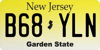 NJ license plate B68YLN