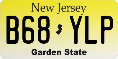 NJ license plate B68YLP