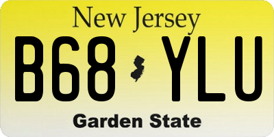NJ license plate B68YLU