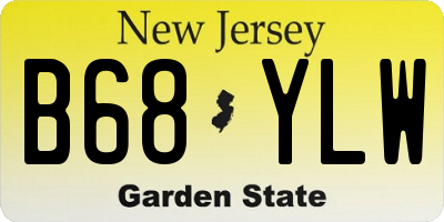 NJ license plate B68YLW