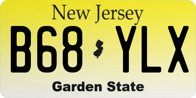 NJ license plate B68YLX