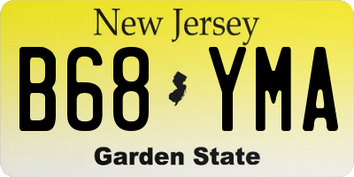 NJ license plate B68YMA
