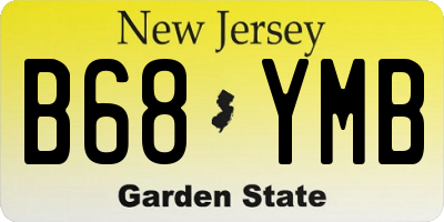 NJ license plate B68YMB