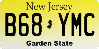 NJ license plate B68YMC