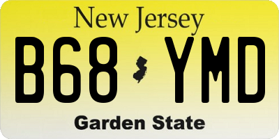 NJ license plate B68YMD