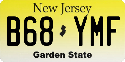 NJ license plate B68YMF