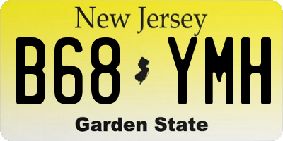 NJ license plate B68YMH