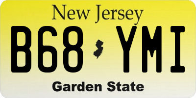 NJ license plate B68YMI
