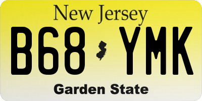 NJ license plate B68YMK