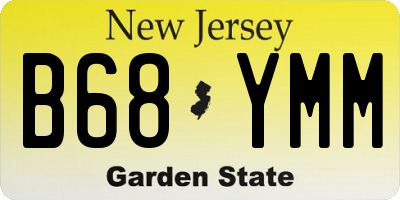 NJ license plate B68YMM
