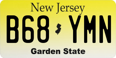NJ license plate B68YMN