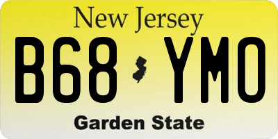 NJ license plate B68YMO