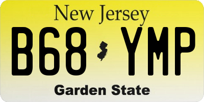 NJ license plate B68YMP