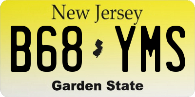 NJ license plate B68YMS