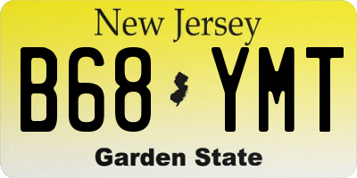 NJ license plate B68YMT