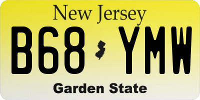 NJ license plate B68YMW