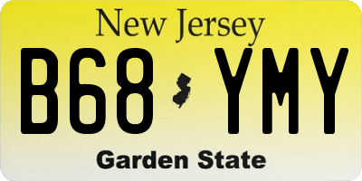 NJ license plate B68YMY