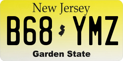 NJ license plate B68YMZ