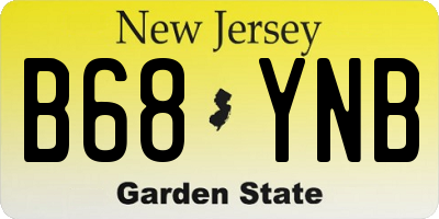 NJ license plate B68YNB