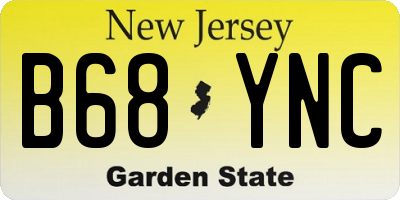NJ license plate B68YNC