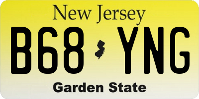 NJ license plate B68YNG