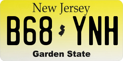 NJ license plate B68YNH