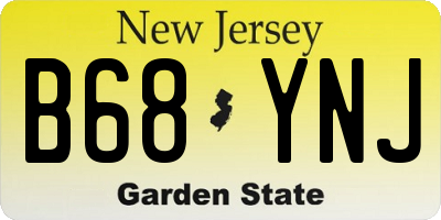 NJ license plate B68YNJ