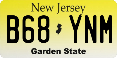NJ license plate B68YNM