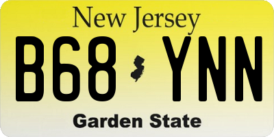 NJ license plate B68YNN