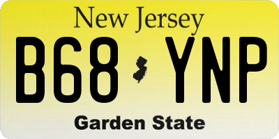 NJ license plate B68YNP