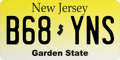 NJ license plate B68YNS
