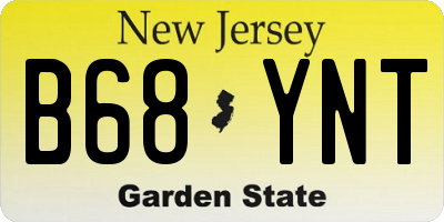 NJ license plate B68YNT