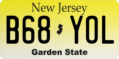 NJ license plate B68YOL