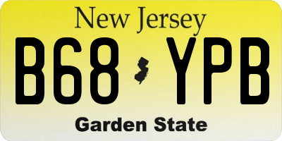 NJ license plate B68YPB