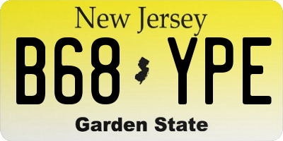 NJ license plate B68YPE