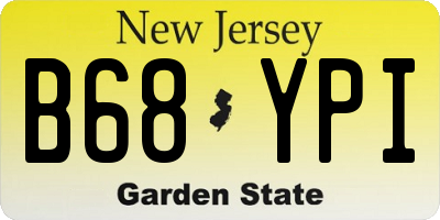 NJ license plate B68YPI