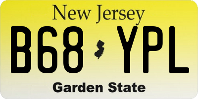 NJ license plate B68YPL