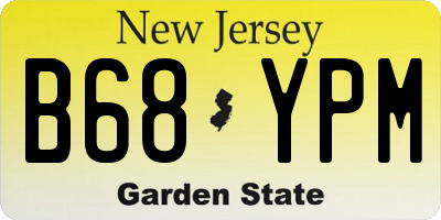 NJ license plate B68YPM