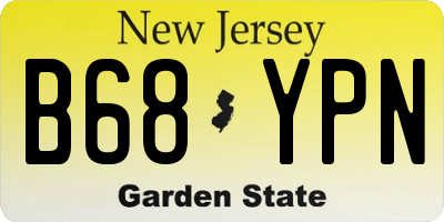NJ license plate B68YPN