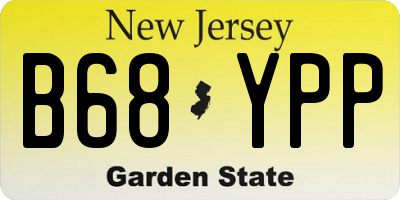 NJ license plate B68YPP