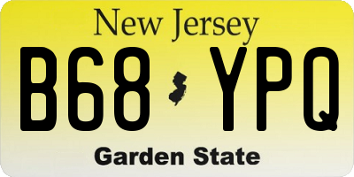 NJ license plate B68YPQ
