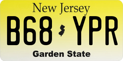 NJ license plate B68YPR