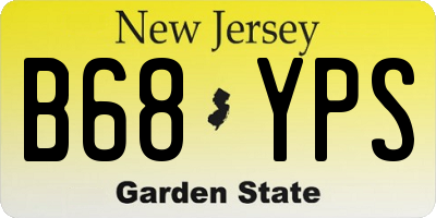 NJ license plate B68YPS